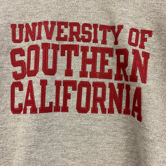 Russell University Of Southern California Embroidered Hoodie Gray Size L - Picture 2 of 7